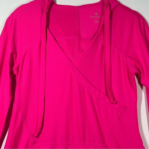 Athleta Hooded Swimsuit Cover-Up‎ Women's XXS Pink Long Sleeve Beach Swim Tunic - Picture 8 of 8